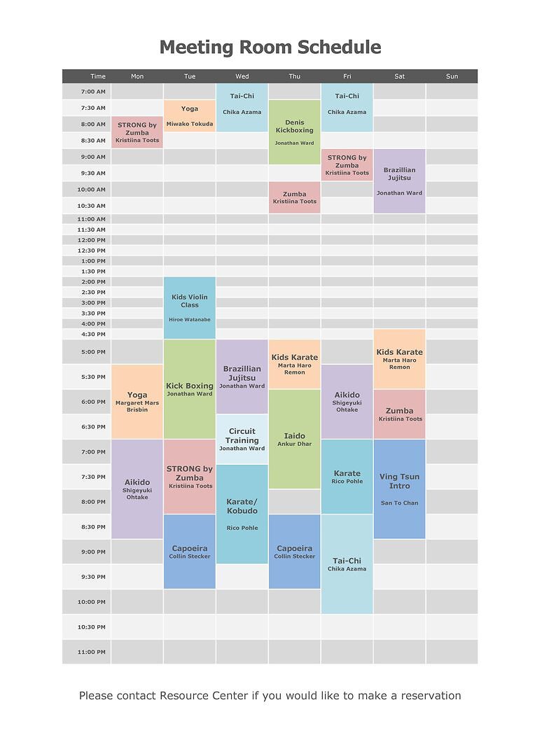 Meeting room schedule OIST Groups